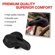 Load image into Gallery viewer, Life's Best Brand Comfortable Bike Seat is a Pain Free Bicycle Accessory for Men, Women or Children. Universal fit Perfect for Mountain Ride,Cruiser, Kids, Spin or Exercise Bike