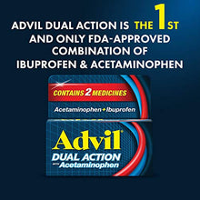 Load image into Gallery viewer, Advil Dual Action Coated Caplets with Acetaminophen, 250 Mg Ibuprofen and 500 Mg Acetaminophen Per Dose (2 Dose Equivalent) for 8 Hour Pain Relief - 2 Count x 50