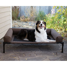 Load image into Gallery viewer, K&H PET PRODUCTS Original Bolster Pet Cot Elevated Pet Bed Chocolate/Mesh, Large