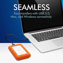 Load image into Gallery viewer, LaCie Rugged Mini 1TB External Hard Drive Portable HDD – USB 3.0 USB 2.0 compatible, Drop Shock Dust Rain Resistant Shuttle Drive, For Mac And PC Computer Desktop Workstation PC Laptop (LAC301558)