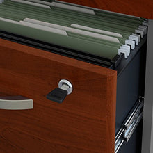 Load image into Gallery viewer, Bush Business Furniture Series C 72W Bow Front L Shaped Desk with 48W Return and Mobile File Cabinet in Hansen Cherry