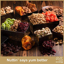 Load image into Gallery viewer, Christmas Gift Basket Holiday Dried Fruit & Nuts Black Tower + Ribbon (12 Assortments) Gourmet Food Bouquet Xmas Arrangement Platter, Birthday Care Package, Healthy Kosher Snack Box - Adults Men Women