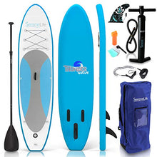 Load image into Gallery viewer, SereneLife Inflatable Stand Up Paddle Board (6 Inches Thick) with Premium Accessories & CarryBag | Wide Stance, Bottom Fin for Paddling, Surf Control, Non-Slip Deck