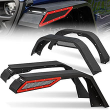Load image into Gallery viewer, OEDRO Fender Flares w/ Signal Lights Compatible with 2018-2022 Jeep Wrangler JL & JLU Unlimited (2-Door & 4-Door), Off-Road Widened Steel Front & Rear 4 PCS Set