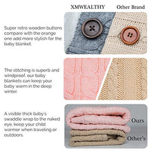 Load image into Gallery viewer, XMWEALTHY Unisex Infant Swaddle Blankets Soft Thick Fleece Knit Baby Girls Boys Stroller Wraps Baby Accessory Grey