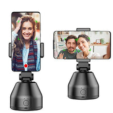 Load image into Gallery viewer, Smart Portable Selfie Stick,360°Rotation Auto Face Object Tracking Camera Tripod Holder Smart Shooting Cell Phone Camera Mount, Vlog Shooting Smartphone Mount Holder for All iPhone Android Phone