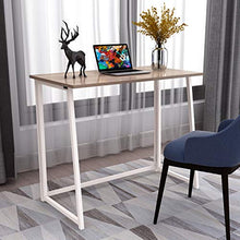 Load image into Gallery viewer, 4NM Folding Desk, No-Assembly Small Computer Desk Home Office Desk Foldable Table Study Writing Desk Workstation for Small Space Offices