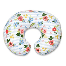 Load image into Gallery viewer, Boppy Original Nursing Pillow and Positioner, Blue Pink Posy, Cotton Blend Fabric with allover fashion