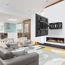 Load image into Gallery viewer, TV Wall Mount Full Motion Bracket for Most 37-75 Inch LED LCD OLED 4K Flat Curved TV Swivel Dual Articulating Arms Extension Rotation Tilt Max VESA 600×400 Supports TV up to 132lbs