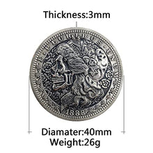 Load image into Gallery viewer, USA Statue of Liberty Skull HOBO Nickel Antique Silver Plated collectionchallenge Coin Satan Series