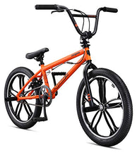 Load image into Gallery viewer, Mongoose Legion Mag Freestyle Sidewalk BMX Bike for-Kids,-Children and Beginner-Level to Advanced Riders, 20-inch Wheels, Hi-Ten Steel Frame, Micro Drive 25x9T BMX Gearing, Orange