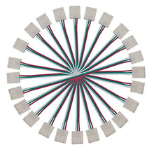 Load image into Gallery viewer, BTF-LIGHTING 10PCS 3Pin 10mm Wide Dual End with 15cm Long Cable LED Strip Solderless DIY Connector Adapter Conductor for WS2811 WS2812B SK6812 LED Flexible Strip Light