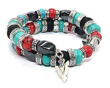 Load image into Gallery viewer, Southwest Bangle Bracelet Turquoise Jewelry Red and Blue