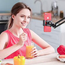 Load image into Gallery viewer, Klsniur Cell Phone Holder, Universal Phone Stand Clip Lazy Bracket Flexible Articulating Arm Phone Mount Compatible with iPhone 11 Pro Xs Max XR X 8 7 6 6s Plus, Samsung S10 S9 S8 S7 S6