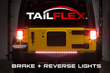 Load image into Gallery viewer, LEDGlow 36" Red TailFlex Tailgate LED Light Bar with White Reverse Lights for Jeep & SUVs - Brake, Running, Turn Signals & Hazard Lights - Flexible Waterproof Strip - Flat 4 Pin Connector