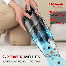 Load image into Gallery viewer, Whall Handheld Vacuum Cordless, High Power 8000PA, Hand Vacuum Cleaner with Lightweight, Portable Vacuum, Mini Dry/Wet Car Vacuum with LED Light, Hand Held Vacuum Cleaner 2200mAh Battery