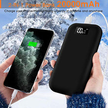 Load image into Gallery viewer, COMLIFE Portable Hand Warmer, 20000mAh Electric Camping Long-Lasting Pocket Warmer & Reusable Larger Capacity Type-C Power Bank, Single/Dual-Sided Quick Heating, LED Display, Up to 14 Hours of Heat