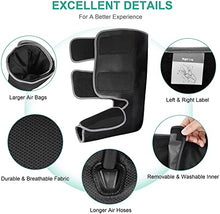 Load image into Gallery viewer, Medcursor Air Compression Leg Massager with Heat, Calf and Foot Massager for Circulation and Fatigue Relief, Home Office Use - 3 Modes, 3 Intensities 2 Heat, Grey