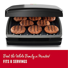 Load image into Gallery viewer, George Foreman GR380FB Classic Plate Grill and Panini Press, 8-Serving, Black