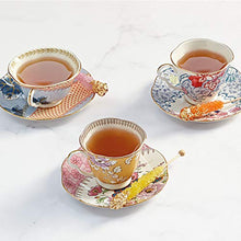 Load image into Gallery viewer, Wedgwood Butterfly Bloom Blue Peony Teacup & Saucer Set