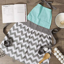 Load image into Gallery viewer, DII Skirted Apron 100% Cotton Protect Your Clothing While Entertaining, Cooking or Cleaning with This Trendy, Fashionable Kitchen Staple, One Size Fits Most, Chevron