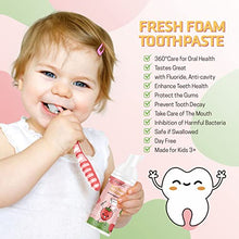 Load image into Gallery viewer, Foam Toothpaste Kids 2 Pack, Autobrush Toothpaste, Fluoride Free Toddler Toothpaste with Strawberry Flavor for U Shaped Toothbrush Electric Toothbrush for Children Kids Age for 3 and Up