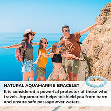 Load image into Gallery viewer, Soothing Bracelet - Natural Aquamarine bracelet - Bring Positive Energy - Peace - Youthfulness Bracelet - Stone Bracelet for Everlasting Joy