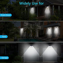 Load image into Gallery viewer, Solar Lights Outdoor, 188 LED Solar Motion Sensor Security Lights with 4 Lighting Modes and 270° Wide-Angle, IP65 Waterproof Wireless Solar Wall Light for Front Door, Garden, Garage, Pathway(2 Pack)
