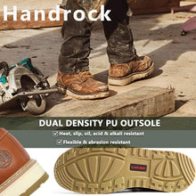 Load image into Gallery viewer, HANDROCK Work Boots for Men, 6" Soft Toe Mens Work Boots, Non-Slip Puncture-Proof Water Resistant Safety EH Moc Toe Construction Work Shoes (302/11)