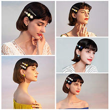 Load image into Gallery viewer, 20Pcs Pearl Hair Clips - Cehomi Fashion Korean Style Pearls Hair Barrettes Sweet Artificial Macaron Acrylic Resin Barrettes Hairpins for Women,Ladies and Girls Headwear Styling Tools Hair Accessories