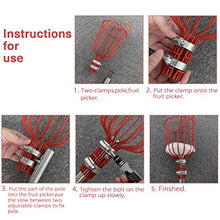Load image into Gallery viewer, COCONUT Fruit Picker Tool, Fruit Picker with Basket and Pole Easy to Assemble & Use Fruits Catcher Tree Picker for Getting Fruits(5ft)