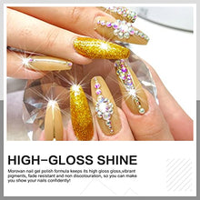 Load image into Gallery viewer, Morovan Gel Nail Polish Kit Black Golden Set - 6 Colors White Silver Gel Polish Soak Off LED UV Nail Gel Starter Kit Gift DIY Nail Art Manicure Home 10ml
