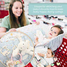 Load image into Gallery viewer, Bristin Baby Shopping Cart Cover. Cushy Baby Hammock for Shopping Cart and High Chair Cover. Shopping Cart Covers for Baby Boy or Baby Girl. Rainbow Infant Seat Grocery Cart Cover. Baby Gifts Unisex