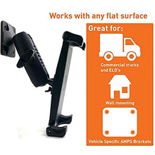 Load image into Gallery viewer, Heavy Duty Smartphone Tablet GPS AMPS Drill Base Dash ELD Mount for iPad Pro 12.9 Air Mini Galaxy Tab & GPS for Car Commercial Vehicle Van Semi Truck Fleet Limo (Holder fit iPhone 14 13 12 11 S21 S22)