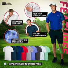 Load image into Gallery viewer, Three Sixty Six Collarless Golf Shirts for Men - Men’s Casual Dry Fit Short Sleeve Polo, Lightweight and Breathable Sky Blue