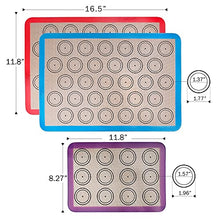 Load image into Gallery viewer, STATINT Baking Mats, Non-Stick, Reusable Food Safe Silicone- Pack of 4 Half Sheet +1Quarter Reusable Baking Mat for Macarons, Cookies, Pastries, Bread, Meat