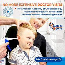 Load image into Gallery viewer, WaxBgone Ear Wax Removal Kit with Earwax Drops and SoftSpray Ear Irrigation Tips for Safe and Effective Earwax Removal - Complete Ear Cleaning Kit for Adults and Kids