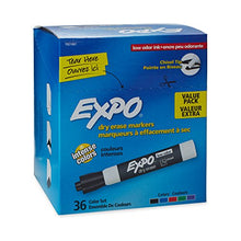 Load image into Gallery viewer, Expo Low Odor Dry Erase Marker, Chisel Tip Markers, Whiteboard Markers, Assorted, 36 Count