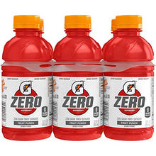 Load image into Gallery viewer, Gatorade G Zero Thirst Quencher, Fruit Punch, 12oz Bottles (6 Pack)