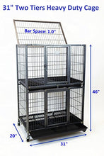 Load image into Gallery viewer, Homey Pet New 31" Pet Crate and Durable Plastic Black Tray (Cage)