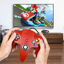 Load image into Gallery viewer, Classic N64 Controller, SAFFUN N64 Wired USB PC Game pad Joystick, N64 Bit USB Wired Game Stick Joy pad Controller for Windows PC MAC Linux Raspberry Pi 3 Sega Genesis (Clear Blue)