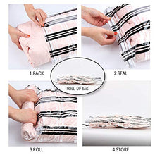 Load image into Gallery viewer, Storage Master 12 Vacuum Storage Bags, Space Saver Bags, 12-Pack (3 Jumbo, 3 Large, 3 Medium, 3 Roll-Up) with Hand Pump (12-Combo)