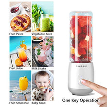 Load image into Gallery viewer, LaHuko Portable Blender Professional Juicer for Shakes and Smoothies with 16oz Detachable Cup and Lid USB Rechargeable Mixer Easy Clean Food Processor For Home Kitchen Sports Travel Outdoor (Extra Smoothie Recipe and Straw/Brush Included)