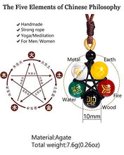 Load image into Gallery viewer, Lightock Star Necklace Pendant for Women Men Natural Agate Carved in Sutra Amulet 10mm Beads Stone Unisex