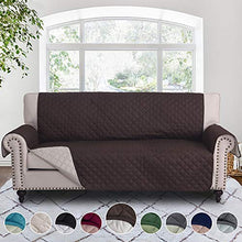 Load image into Gallery viewer, RHF Reversible Sofa Cover, Couch Covers for 3 Cushion Couch, Couch Covers for Sofa, Couch Cover, Sofa Covers for Living Room,Couch Covers for Dogs, Sofa Slipcover,Couch Protector(Sofa:Chocolate/Beige)