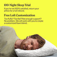 Load image into Gallery viewer, Coop Home Goods - Premium Adjustable Loft Pillow - Cross-Cut Memory Foam Fill - Lulltra Washable Cover from Bamboo Derived Rayon - CertiPUR-US/GREENGUARD Gold Certified - Queen