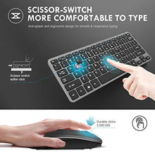 Load image into Gallery viewer, Wireless Keyboard and Mouse Combo, Inphic Rechargeable Wireless Mouse and Keyboard Combo Set with 2.4GHz USB Nano, Silent Click (65% Size-Gray)