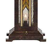 Load image into Gallery viewer, Drake Tiffany Style Table Lamp with Nightlight Mission Bronze Stained Glass for Living Room Family Bedroom Bedside - Franklin Iron Works