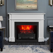 Load image into Gallery viewer, TURBRO Eternal Flame EF23-PB Electric Fireplace Logs, 23" Remote Control Fireplace Insert Log Heater, Realistic Pinewood Ember Bed, Thermostat, Timer, 1400W Black