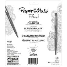Load image into Gallery viewer, Paper Mate Felt Tip Pens Flair Marker Pens, Medium Point, Assorted, 24 Count